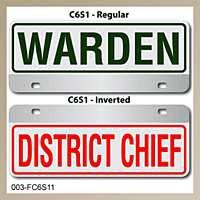 [003-FC6AP1] FF C6 AUTO PLATE (One Line of Text)