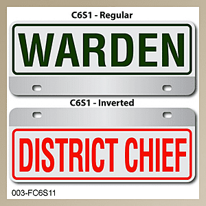 [003-FC6AP1] FF C6 AUTO PLATE (One Line of Text)
