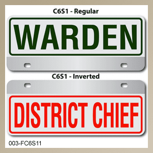 [003-FC6AP1] FF C6 AUTO PLATE (One Line of Text)