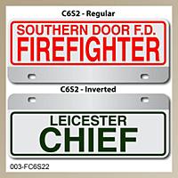 [003-FC6AP2] FF C6 AUTO PLATE (Two Lines of Text)