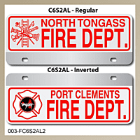 [003-FC6AP2] FF C6 AUTO PLATE (Two Lines of Text)