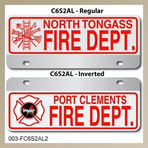[003-FC6AP2] FF C6 AUTO PLATE (Two Lines of Text)