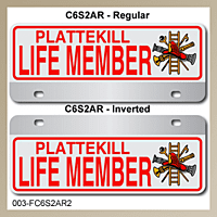 [003-FC6AP2] FF C6 AUTO PLATE (Two Lines of Text)