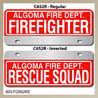 [003-FC6AP2] FF C6 AUTO PLATE (Two Lines of Text)