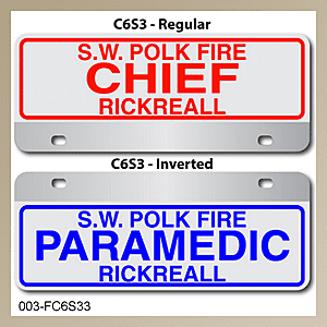 [003-FC6AP3] FF C6 AUTO PLATE (Three Lines of Text)