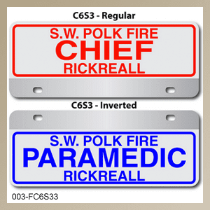 [003-FC6AP3] FF C6 AUTO PLATE (Three Lines of Text)