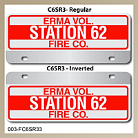 [003-FC6AP3] FF C6 AUTO PLATE (Three Lines of Text)
