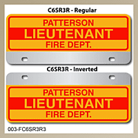[003-FC6AP3] FF C6 AUTO PLATE (Three Lines of Text)
