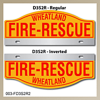 [003-FD3AP2] FF D3 AUTO PLATE (Two Lines of Text)