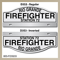 [003-FD3AP3] FF D3 AUTO PLATE (Three Lines of Text)