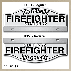[003-FD3AP3] FF D3 AUTO PLATE (Three Lines of Text)