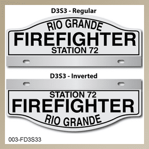 [003-FD3AP3] FF D3 AUTO PLATE (Three Lines of Text)