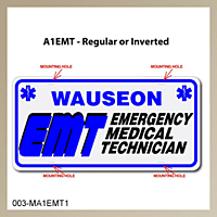 [003-MA1AP1] MED A1 AUTO PLATE (One Line of Text)