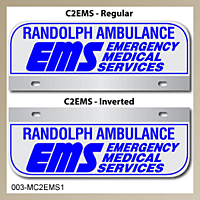 [003-MC2AP1] MED C2 AUTO PLATE (One Line of Text)