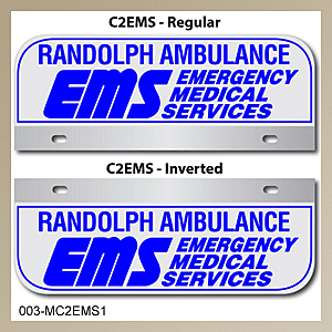 [003-MC2AP1] MED C2 AUTO PLATE (One Line of Text)