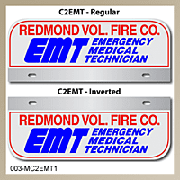 [003-MC2AP1] MED C2 AUTO PLATE (One Line of Text)