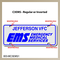 [003-MC3AP1] MED C3 AUTO PLATE (One Line of Text)
