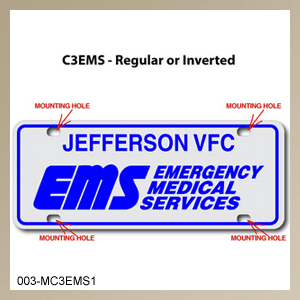 [003-MC3AP1] MED C3 AUTO PLATE (One Line of Text)