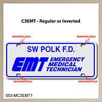 [003-MC3AP1] MED C3 AUTO PLATE (One Line of Text)