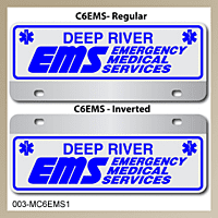 [003-MC6AP1] MED C6 AUTO PLATE (One Line of Text)