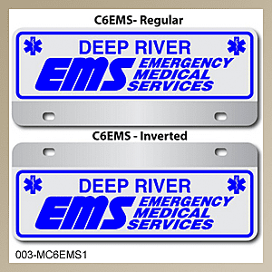 [003-MC6AP1] MED C6 AUTO PLATE (One Line of Text)