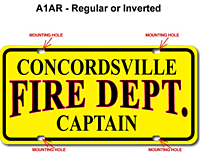 [003-FA1AP3] FF A1 AUTO PLATE (Three Lines of Text)