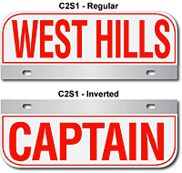 [003-FC2AP1] FF C2 AUTO PLATE (One Line of Text)