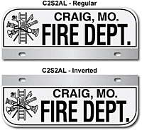 [003-FC2AP2] FF C2 AUTO PLATE (Two Lines of Text)