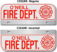 [003-FC2AP2] FF C2 AUTO PLATE (Two Lines of Text)
