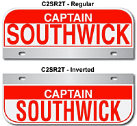 [003-FC2AP2] FF C2 AUTO PLATE (Two Lines of Text)