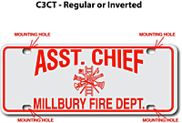 [003-FC3AP2] FF C3 AUTO PLATE (Two Lines of Text)