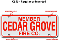 [003-FC3AP3-S] FF C3 AUTO PLATE (Three Lines of Text)