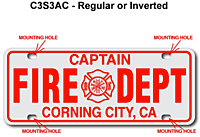 [003-FC3AP3-S] FF C3 AUTO PLATE (Three Lines of Text)