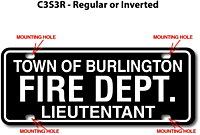 [003-FC3AP3-S] FF C3 AUTO PLATE (Three Lines of Text)