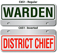 [003-FC6AP1] FF C6 AUTO PLATE (One Line of Text)