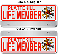 [003-FC6AP2] FF C6 AUTO PLATE (Two Lines of Text)