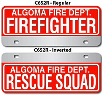[003-FC6AP2] FF C6 AUTO PLATE (Two Lines of Text)