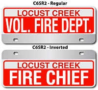 [003-FC6AP2] FF C6 AUTO PLATE (Two Lines of Text)