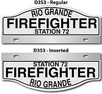 [003-FD3AP3] FF D3 AUTO PLATE (Three Lines of Text)