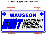 [003-MA1AP1] MED A1 AUTO PLATE (One Line of Text)