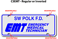 [003-MC3AP1] MED C3 AUTO PLATE (One Line of Text)