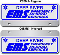 [003-MC6AP1] MED C6 AUTO PLATE (One Line of Text)