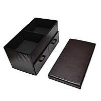 Nilkamal Flexi Big Foldable Ottoman with 2 Drawers (Brown)