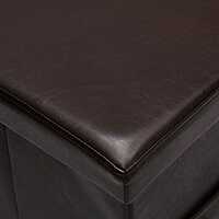 Nilkamal Flexi Big Foldable Ottoman with 2 Drawers (Brown)