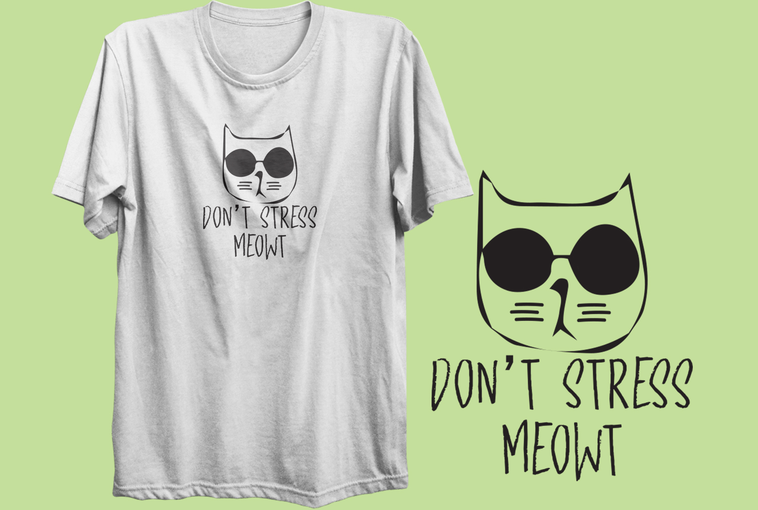 Don’t Stress Meowt T-Shirt – Cool Cat Chill Pun Tee