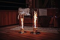 HOFATS SPIN 1500 Tabletop Fireplace silver