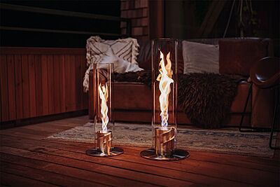 HOFATS SPIN 1500 Tabletop Fireplace silver HOFATS SPIN 1500 Tabletop Fireplace silver