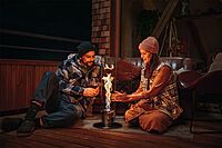 HOFATS SPIN 1500 Tabletop Fireplace silver