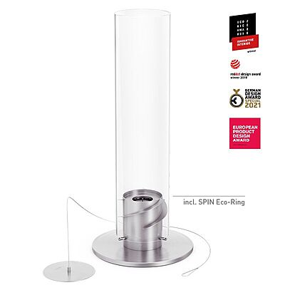 HOFATS SPIN 1500 Tabletop Fireplace silver HOFATS SPIN 1500 Tabletop Fireplace silver