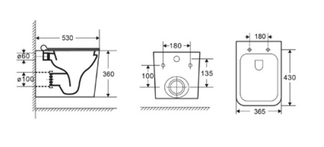 Vas WC SUSPENDAT KARAG, LT057E-R CU CAPAC SOFT CLOSE INCLUS